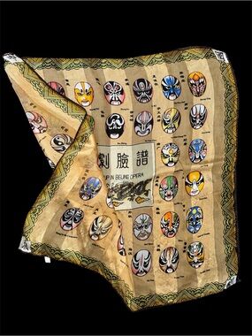Vintage Beijing Opera Facial Makeup Scarf